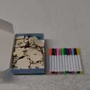 Worgree DIY Wooden Magnets, 36 pcs Wooden Art Craft Supplies Painting Kit for Kids Party Favors for Boys Girls Ages 4-8 8-12 Birthday Easter Crafts Gifts Toys Basket Goodie Bag Stuffers