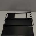 Kitchen Spice Rack Over The Stove, Shelf for Back of Stove, Stove Top Shelf for Seasoning Organizer, Over Oven Shelf, Countertop, Expandable Length 27.3''-32.6'', 4 Adjustable Height (Black, Normal)