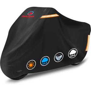 Comnova Motorcycle Cover 96 Inch - 600D Waterproof Outdoor Motorcycle Cover with Lock Hole, Powersports Vehicle Covers with All-Season Protection for Motorcycles