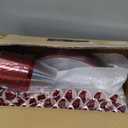 Goodluck 175 Piece Red Plastic Dinnerware Set for Party, Clear Disposable Plates for 25 Guests, Include: 25 Dinner Plastic Plates, 25 Dessert Plates, 25 Pre Rolled Napkins with Cutlery Set, 25 Cups