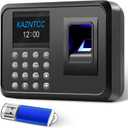 Fingerprints Time Clocks for Employees Small Business, Deduct Lunch Time & Calculate Working Hours Time Clocks Supporting Multiple Shift Schedules, 0 Monthly Fees No Need WiFi Standalone Time Clock