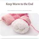 Kid's Knitted Mittens with Rope - Soft, Warm Winter Mittens for Kidsfor 3-5 years