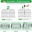 30 Pack Decorative Garden Fence Panels, 17in(H) x 31.5ft(L), Rustproof Metal No Dig Fence, Animal Barrier for Dogs & Rabbits, Anti Digging Fencing for Flower Bed Edging, Yard, Patio & Outdoor