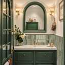 Alwayspon 10 Sheets 12" x12'' Retro Green 3D Vinyl Backsplash Tiles, Self-Adhesive Peel and Stick Wall Tile Stickers Stick on Subway Tiles for Kitchen Bathroom Wall