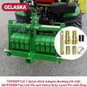 GELASKA 3 Pack TK95029 Quick Hitch Adapter Bushing Kit and S07070200 Cat 1 Top Link Pin and S07090100 Lynch Pin with Ring for Category I 3-Point Hitch Tractors