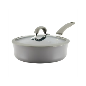 Rachael Ray Cook + Create Nonstick Sauté Pan with Lid, 3 Quart, Gray