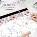 Desk Calendar 2025-2026, 18 Months Calendar Runs until Dec 2026 - Large 17" x 12" Desktop/Wall Monthly Calendar for Home School, or Office - Vintage Floral