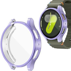 Wugongyan Case for Samsung Galaxy Watch 7 40mm Screen Protector Flexible Soft TPU All-Around Protective Face Cover for Galaxy Watch 7 Accessories(Lavender, 40mm)