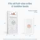Dream On Me Exclusive 2-in-1 Full Size Crib & Toddler Mattress
Dual Sided, Waterproof, GREENGUARD Gold & BSA Verified, Made in USA, Fits Standard Full-Size Cribs & Toddler Beds 52" x 28"