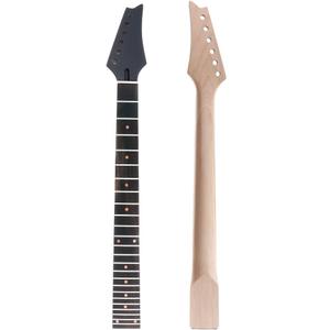 Electric Guitar Neck Maple Head Rosewood Fretboard 24 Fret for IBZ Parts Replacement Black