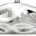 Acrylic Clutch Purse for Women Irregular Shell Evening Handbag for Wedding Party