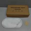 Koville Marble Vanity Tray for Bathroom Countertop, Green Marble Bathroom Tray Perfume Trays for Dresser, Stone Jewelry Dish Stone Trays for Kitchen Counter, Candle Holder for Home Decor