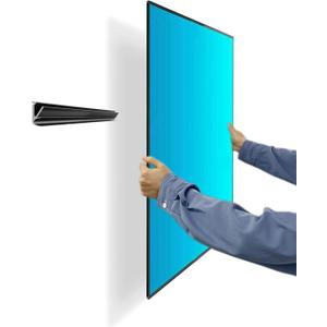 No Stud TV Wall Mount, Drywall Studless TV Hanger No Damage, No Drill, Non Screws, Dry Wall Flat Screen TVs Easy Install Bar Bracket fits VESA 12-55 inch TVs up to 99 lbs, Include Hardware Levels