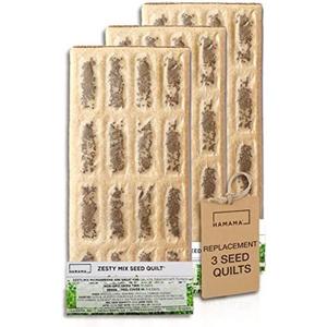 HAMAMA Microgreens Growing Kit Replacements - Mustard, Radish & Zesty Indoor Sprouts Mat - Seed Quilts Easy Setup Pack of 3 - No Tray Only Seeds Refills HAMAMA Microgreens Growing Kit Replacements - Mustard, Radish & Zesty Indoor Sprouts Mat - Seed Quilts Easy Setup Pack of 3 - No Tray Only Seeds Refills