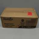 100 Pack 8 oz Disposable Coffee Cups with Lids, To Go Insulated Thick Coffee Cups for Hot/Cold Beverage, Corrugated Ripple Wall Cups for Espresso Coffee, Hot Chocolate and Cocoa - Black