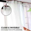 Jos & Haz Curtain Pull Wand Clear Acrylic 36" (2 Pack) – Pull Rod Wand for Grommet Panels, Vertical Blinds, Shower Drapes – Invisible Curtain Opener Stick for Opening & Closing Curtains