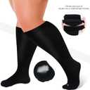 Diu Life 3 Pairs Plus Size Compression Socks for Women and Men Wide Calf Extra Knee High Support for Circulation, Size: Large-X-Large