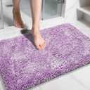 Yimobra Large Bathroom Rug Non Slip 36x24 Inch, Extra Thick Soft Absorbent Chenille Bath Mat, Machine Washable Quick Dry Bath Rugs for Bathroom Floor, Tub and Shower, Home Decor Accessories, Lilac