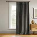 HPD Half Price Drapes Signature Velvet Thermal Blackout Curtains for Living Room 96 Inch Long (1 Panel) Rod Pocket Insulated Blackout Curtains for Bedroom Window Curtains, 100W x 96L, Gunmetal Grey