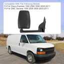 JDMSPEED Right Passenger Side View Mirror Compatible with 2003-2019 Chevy Express GMC Savana 1500/2500/3500 with Manual Adjustment Textured Exterior Mirror GM1321426