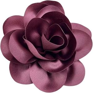 FUTIMELY Dainty Satin Fabric Rose Flower Large Brooch Pin Handmade Big Camellia Brooch Lapel Pins Wedding Party Dance Banquet Dress Suit Ceremony Clothes Accessories Jewelry Gifts for Women (Dark Pink)