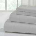 Modern Threads Soft Microfiber Solid Sheets - Luxurious Microfiber Bed Sheets - Includes Flat Sheet, Fitted Sheet with Deep Pockets, & Pillowcases Vapor Blue Full (02 Light Grey)