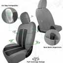 for Jeep Wrangler Seat Covers 4Door JL 2018 2019 2020 2021 2022 2023 2024 2025 2026, Custom Fit Car Seat Cover Full Set, Luxury Waterproof Leather Protectors, Gray Black, with Rear Cup Holder