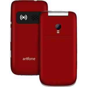 G3 Red - VoLTE Flip Cell Phone for SeniorsUnlcoked Phones with SOS ButtonBig Button, Loud VolumeCameraTalking ClockSpeed Dial Hands-freeDumb PhoneCharging DockTalk and Text Only Phone