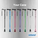 REHAND Walking Cane - Foldable, Adjustable, Collapsible Walking Canes for Men & Women, Heavy Duty All Terrain Tip, with Travel Bag | Walking Sticks for Seniors & Adults