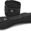 RBX Ankle and Wrist Weights for Women and Men - Velcro Straps, Made for Jogging, Walking, Resistance Training, and Physical Therapy (Set of 2) - Soft Touch Material, Black