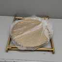 TeoKJ 2 Tier Gold Side Table, Folding Round Metal End Table Small Nightstand with Two Removable Tray for Bedroom Living Room Small Spaces Bedside Gold