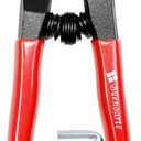 Glass Tile Nippers - Heavy Duty Wheeled Glass Mosaic Nipper & Hd Ceramic Tile Nipper, Tile Cutter Pliers Soft-grip Handle - Shapping Plier, Nipper Cutting Tools (7 Inch Wheeled Glass Mosaic Nipper)