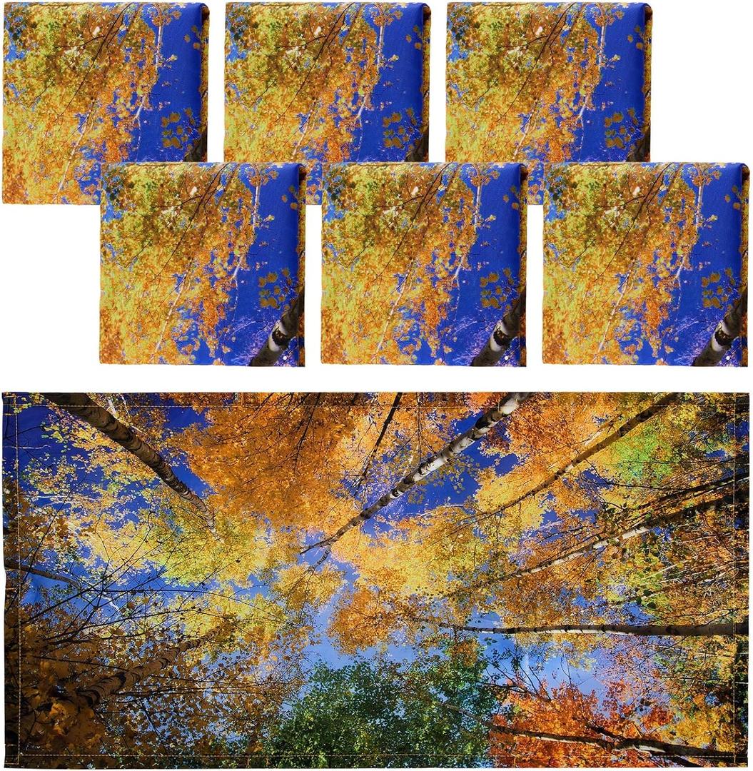 Hortsun 6 Pcs Magnetic Fluorescent Light Covers, 4 x 2 Feet Magnetic Classroom Light Covers for Fluorescent Shade, Drop Ceiling Lighting, School Office Classroom Decor(Trees)