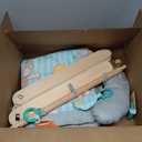 Bright Starts Disney Winnie The Pooh Once Upon a Tummy Time Baby Play Mat with Wooden Toy Bar, Tummy Time Mat and Play Gym, Sensory Toys, Blue, Newborn