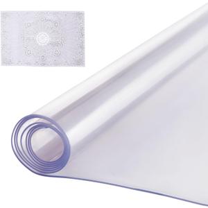 VEVOR Plastic Table Cover, 42 x 72 Inch 2.0 mm Thick Clear Rectangle PVC Desk Mat Protector, Waterproof & Easy Cleaning Desk Pad Tablecloth, for Office, Dresser, Dining Room, Night Stand