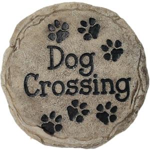 Spoontiques - Garden Dcor - Dog Crossing Stepping Stone - Decorative Stone for Garden