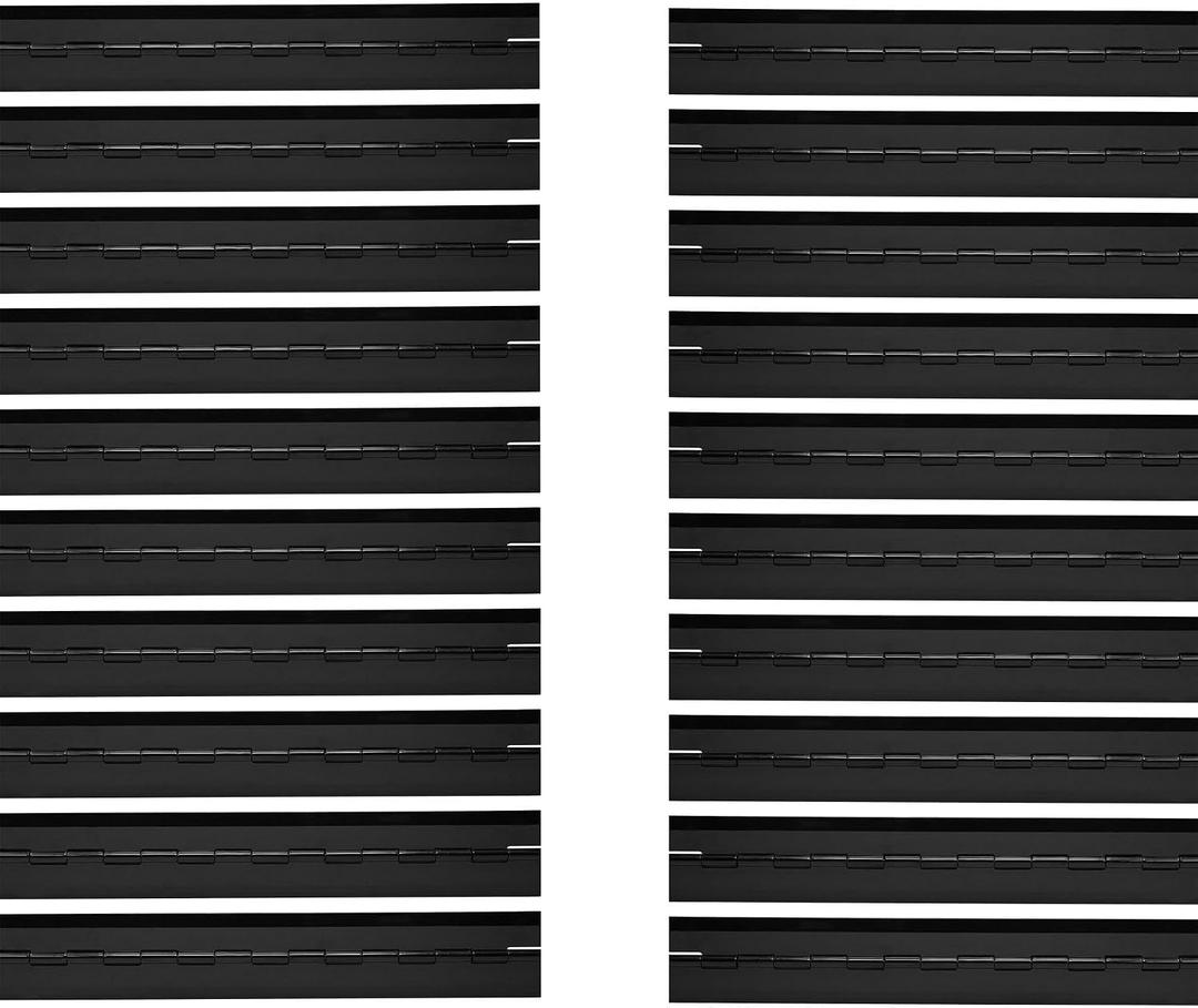 Outwater Plastics 1-3/4in x 12in Black ABS Piano Hinge