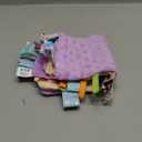 CREVENT Tag Security Blankets for Babies, Soft Small Loveys for Boys, Baby Comforter Sensory Blanket, Great Gifts for Birthday Baby Shower (10"X10" GiraffeDot+Purple)