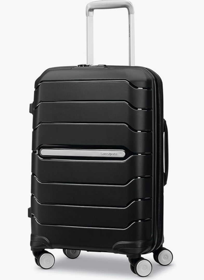 Samsonite Freeform Hardside Carry-On Luggage with Spinner Wheels - Hardshell Suitcase - TSA, Airline-Approved - Expandable Hard Shell, Smooth Rolling Wheels for Lightweight Travel – Black