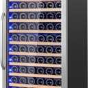 24 Inch Cooler Refrigerator Freestanding, Large Tall Built-in 154-Bottles Fridge, Large Capacity Cellar For Collection, (24"- 13.8 Cu. Ft.- Single Zone Cooler-Silver)