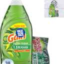 Gain Ultra Degreaser Dish Soap, Original Scent, 38 Fl Oz bundled with Heacy Duty Scotch Brite Sponge