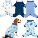 4 Pack Dog Pajamas Pet Costumes Dog Jammies Onesies Sweatshirt Adjustable Breathable Stretchy Clothes for Puppy Small Medium Large Dogs Girls Boys,XL
