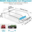 2 Packs Refrigerator Organizers and Storage Width Adjustable Can Organizer for Refrigerator Expandable Soda Can Dispenser for Beer Soda Pop Can Soda Organizer for Fridge Kitchen Pantry Clear