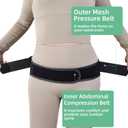 Back Brace and Sacroiliac Hip Belt for Women and Men, Narrow Breathable Mesh Lumbar Back Support Belt That Alleviates Sciatic, Pelvic, Lower Backs and Sacral Nerve Pain Caused by Si Joint Dysfunction (Black, X-Large) (XL)
