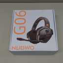 NUBWO G06 Dual Wireless Gaming Headset with Microphone for PS5, PS4, PC - 23ms Low Latency Audio - 100-Hour of Playtime - 50mm Drivers (Black-Orange)
