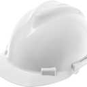 Glove Station Hard Hat for Men & Women - Construction Safety Helmet & Hard Hat, One Size with Padded 4-Point Ratchet Suspension, Non-Vented High-Density Polypropylene Shell (1 Pack, White)