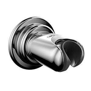 BOPai Suction Cup Shower Head Holder for Handheld Shower – No Drill, for Smooth Surfaces Only, Adjustable 20°, Chrome