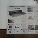 Washer Dryer Countertop, 54" x 27.55" 2-Tier Washer Dryer Topper with Edge, for Laundry Room Organization Walnut Brown