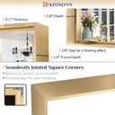 Keonjinn 16 x 24 Inch Gold Bathroom Mirror for Vanity, Rectangular Wall Mirror Aluminum Alloy, Metal Frame Rectangle Modern Farmhouse Mirrors, Square Corner Framed Mirrors(Horizontal/Vertical)
