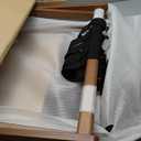 Fully Assembled Walnut Luggage Racks Set of 2, Bamboo 26.77" Luggage Rack Stand for Guest Room, 5 Nylon Straps, Foldable Suitcase Stand with Storage Shelf for Bedroom Hotel, Holds up to 165 Lbs